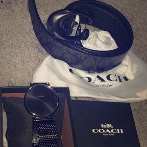 Men’s coach watch, Men’s coach belt